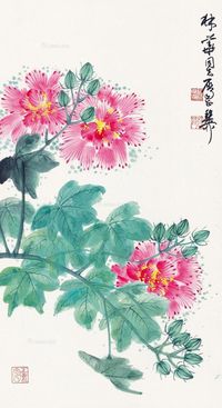 谢稚柳 芙蓉花