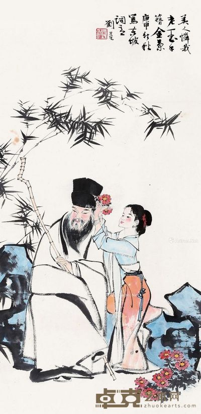 刘旦宅 东坡词意图 90.5×44cm
