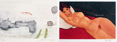 萧勤 阿梅代奥·莫迪利亚尼 版画 《裸女》限量复制品