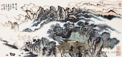 沈明权 溪山高逸图 45×97cm