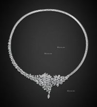 当代 18K白金镶嵌天然钻石项链-“璀璨”