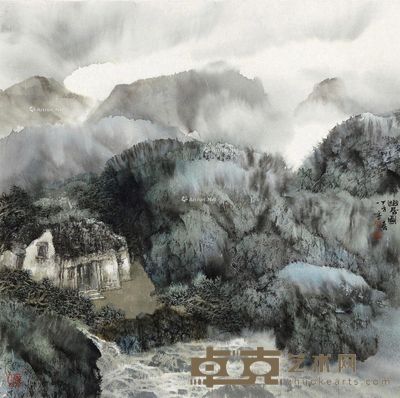 丁一鸣 幽居图 61×62cm