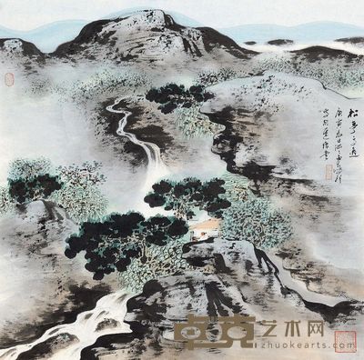 车鹏飞 松亭高逸 68×68.5cm