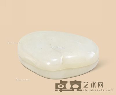 白玉桃型香盒 5.5×4.5cm