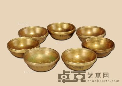 铜净水碗 （一组） 口径5cm