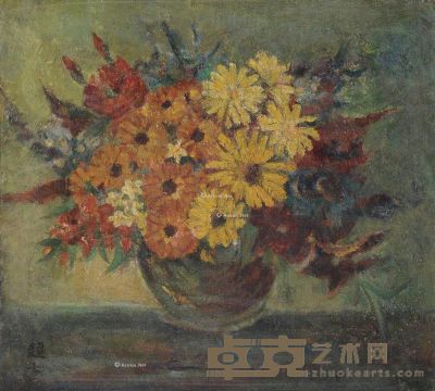 李超士 花卉 35.5×39cm