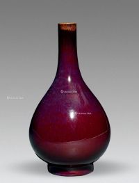 清代 祭红釉胆瓶