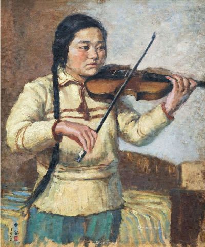 张云谷 拉小提琴的女孩
