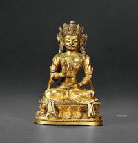 17世纪 铜鎏金不空成就佛坐像