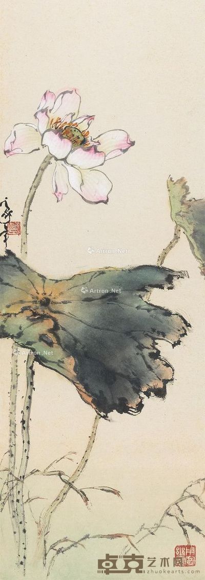 欧豪年 荷塘清趣 83×30cm