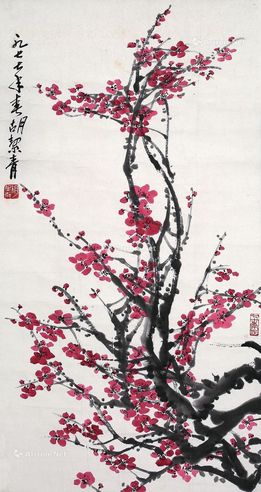 胡絜青 红梅