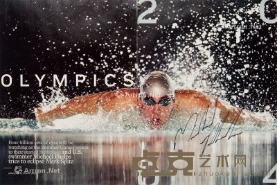 奥运会八块金牌冠军菲尔普斯签名照 --