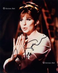 美国著名歌唱家Barbra签名照