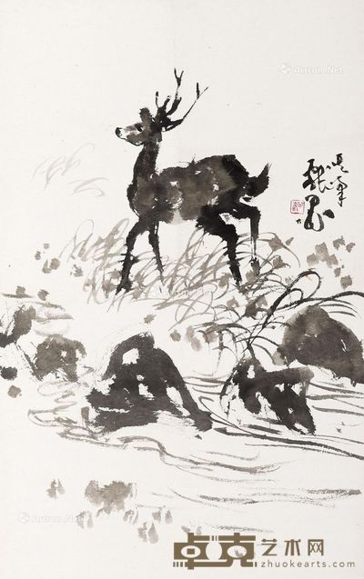 孙其峰 小鹿 79×49cm