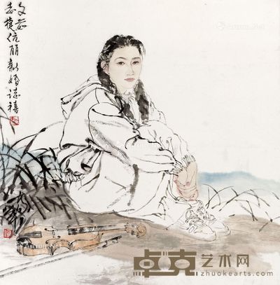 何家英 喜禾 66×66cm