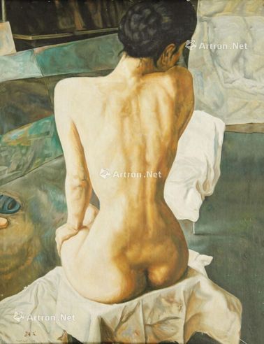 朝戈 人体 布面油画