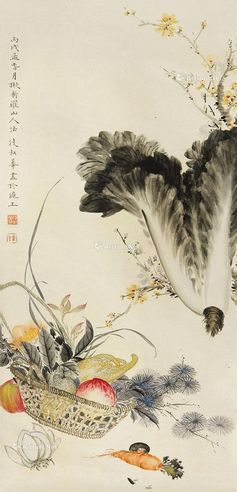 凌叔华 花卉 立轴 纸本