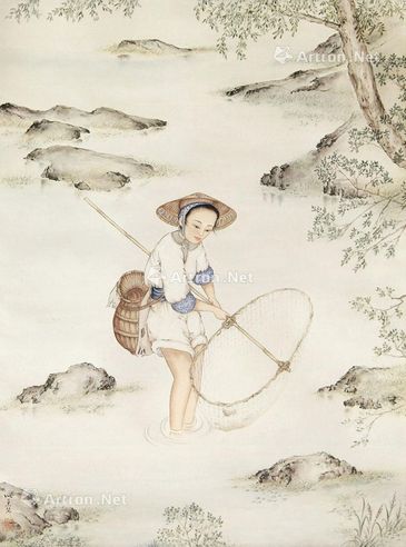 庞熏琹 人物 立轴 纸本