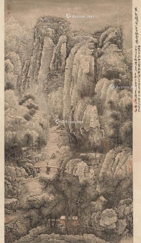 黄秋园 江山密雪图