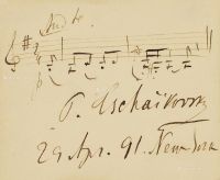 1891年4月29日作 柴可夫斯基 访美首演期间《第三号组曲》乐谱手稿