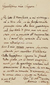 1802年2月6日作 萨列里 意大利文罕见亲笔信