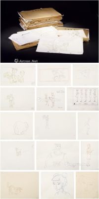 约2004年作 上海美术电影制片厂 《马兰花》创作原画稿千余页