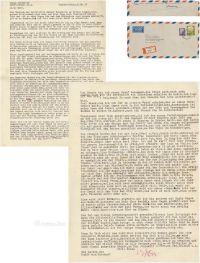 1957年10月8日作 奥斯卡·辛德勒 战后致妻子罕见家书