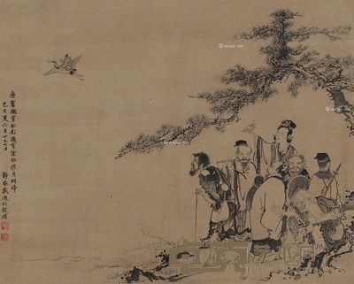戴进 八仙图 50×40cm