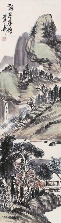 蒲华 青绿山水