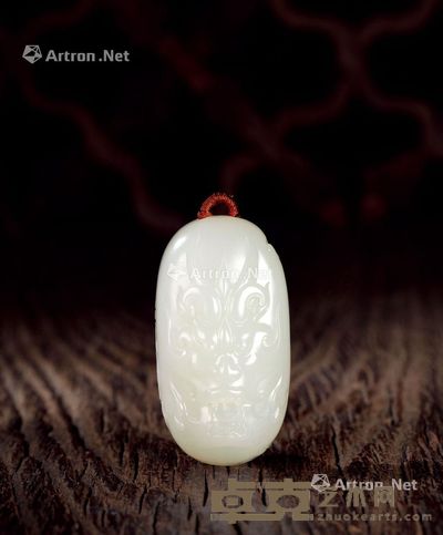 李剑 和田玉籽料傲龙牌 4.8×2.5×1.4cm