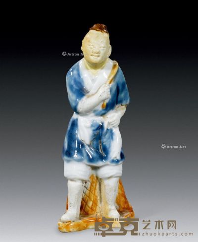 清代 瓷雕渔翁像 高9.8cm