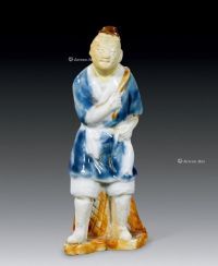 清代 瓷雕渔翁像