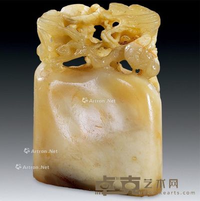 明代 寿山石雕龙印章 5.5×4.2×2.8cm