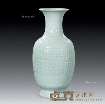 清代 冬青釉螭龙纹大瓶 高51cm