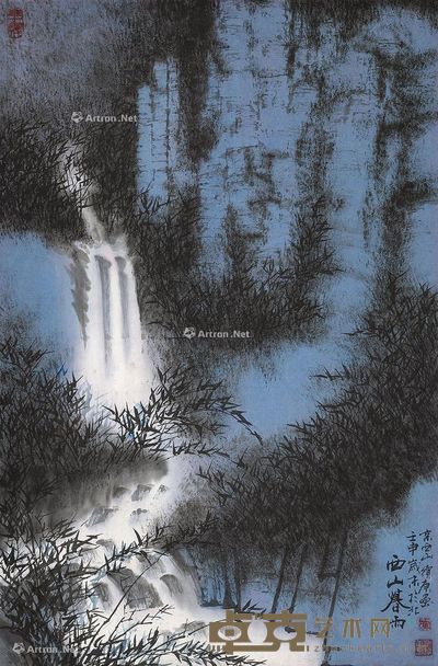 崔德庚 西山暮雨 立轴 68×45cm