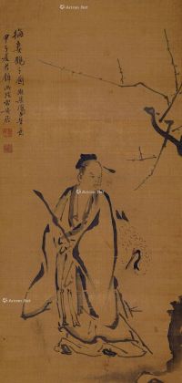 黄君璧（民国） 梅妻鹤子图 绢本