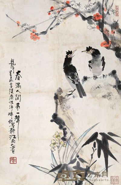 杜世金 春满人间第一声图 立轴 68×45cm