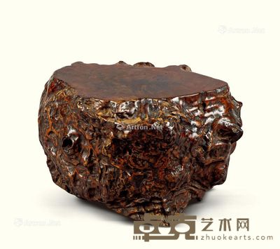 随形根木台 高24.5cm
