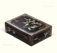 清早期（1644-1775年） 黑漆嵌螺钿人物故事纹盖盒