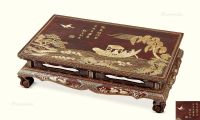 清代（1644-1911年） 大漆嵌螺钿诗画纹长方桌