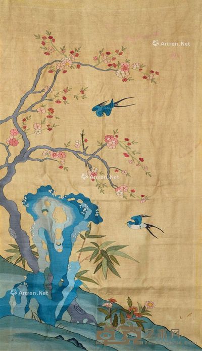 缂丝 花鸟图 长127.5cm；宽70cm