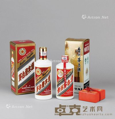 ①飞天牌茅台酒②五星牌茅台迎宾酒 (二件一组) --