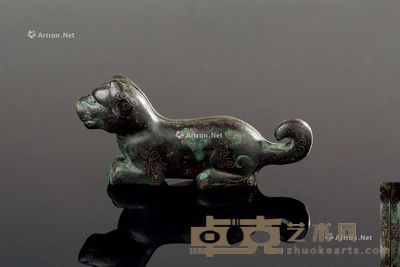 明代（1368-1644年） 铜错金银虎符 长9.3cm；高4.2cm