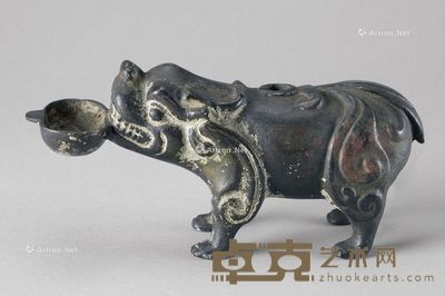 明代(1368-1644年) 铜瑞兽水滴 长18.5cm;高9cm