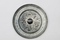 唐代（618-907年） 单圈铭文五兽葡萄纹铜镜