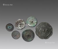 隋代-唐代（581-907年） 各式铜镜 （六件一组）