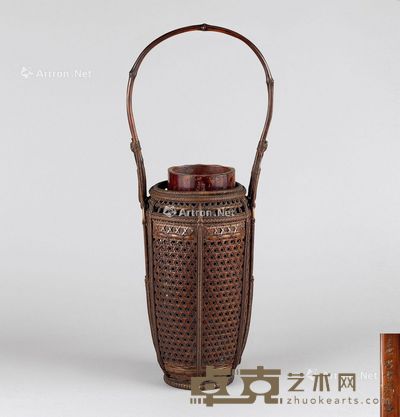 三世尚古斋 竹编花器 高64.8cm