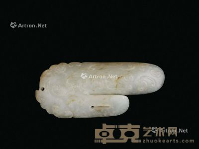 清代（1644-1911年） 白玉别子 长6.2；宽3.7cm