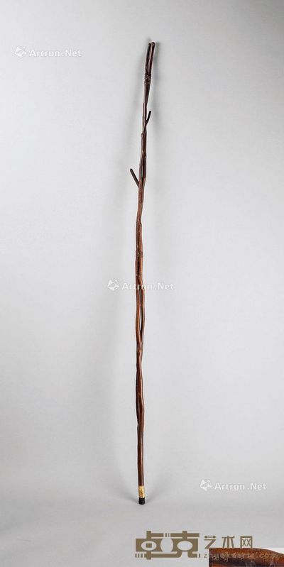 清代（1644-1911年） 黄杨木画杆 高134cm