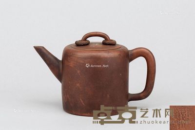 清代（1644-1911年） 筒形紫砂壶 宽16.2；高10.3cm